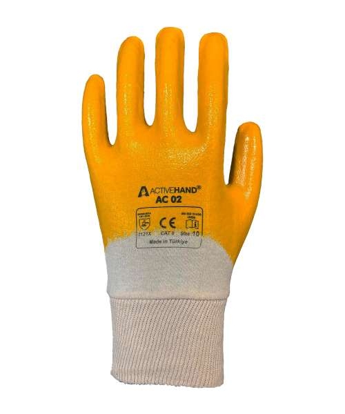 Activehand AC-02 Nitril Kaplı Eldiven
