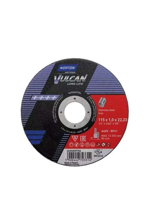 Norton Avuç İçi Taşlama Makineleri İçin VULCAN PLUS Ultra İnce Kesme Taşı - INOKS