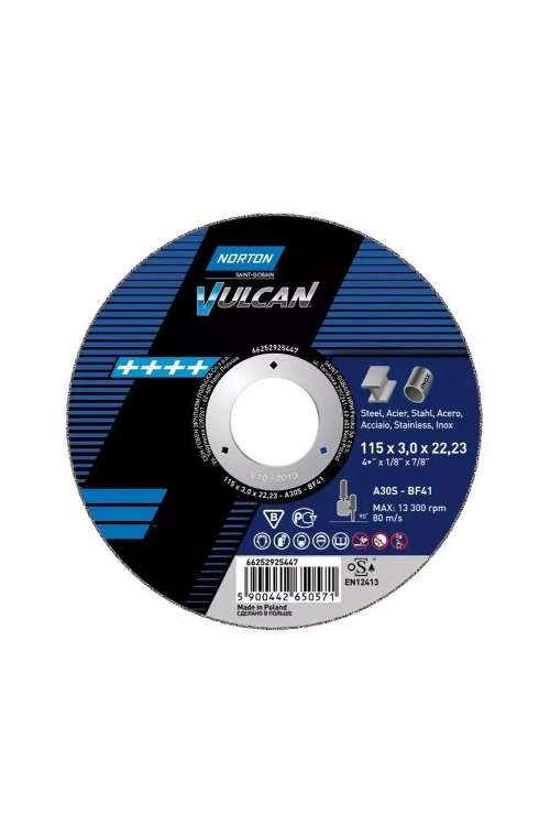 Norton Avuç İçi Taşlama Makineleri İçin VULCAN Ultra İnce Kesme Taşı - METAL INOKS